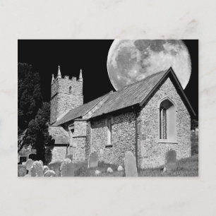 Carte Postale L'ancienne église et la lune