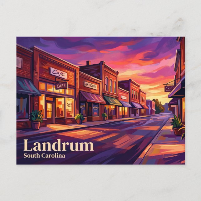 Carte Postale Landrum Historic Downtown USA (Devant)