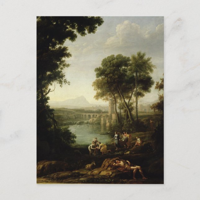 Carte Postale Landscape with the Finding of Moses (Devant)