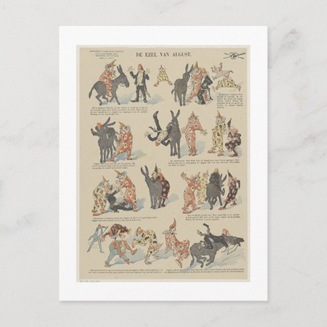 Carte Postale L'âne d'août, Théophile Alexandre Steinlen,  (Devant)