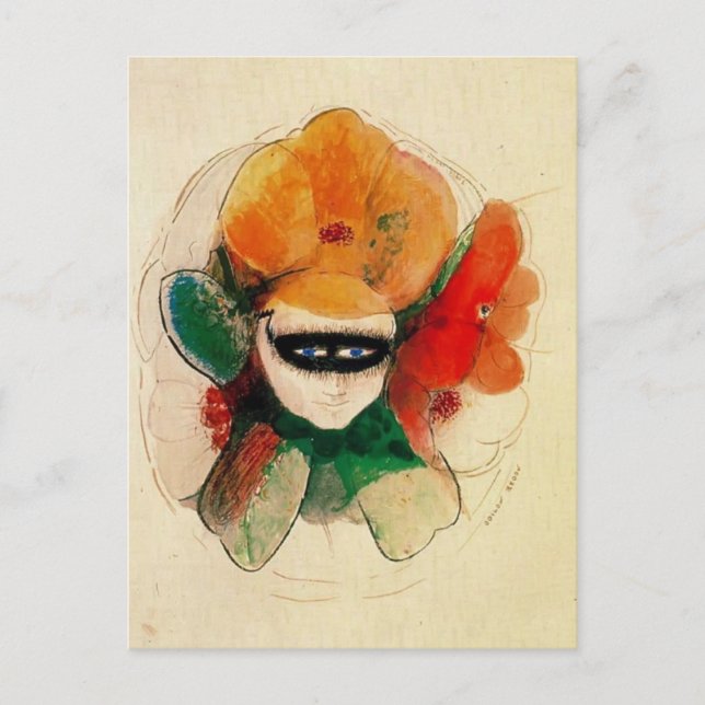 Carte Postale L'anémone masquée par Odilon Redon (Devant)
