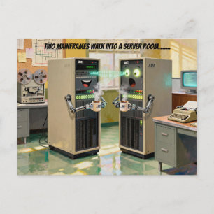 Carte Postale « Langage Machine » - Technologie humoristique    