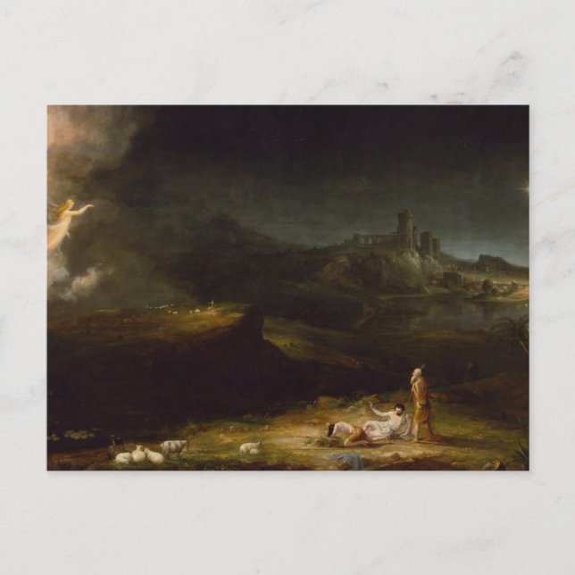 Carte Postale L'ange apparaissant aux bergers, Thomas Cole  (Devant)