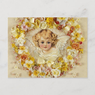 Carte Postale L'ange floral dans un coeur