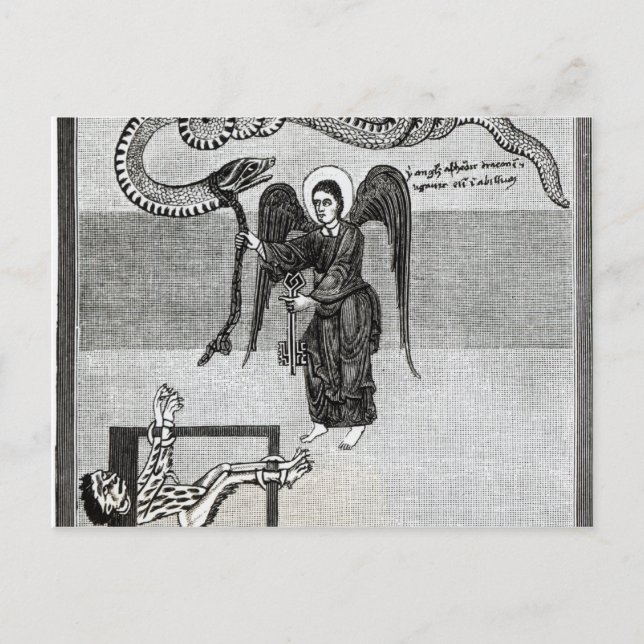 Carte Postale L'Ange, tenant les Clés de l'Enfer (Devant)