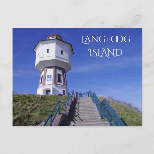 Carte Postale Langeoog Island Water Tower, Frise orientale, Alle (Devant)