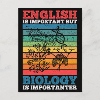 Carte Postale L'Anglais Est Important, Mais La Biologie Est Impo