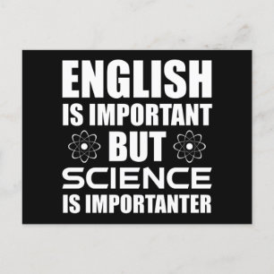 Carte Postale L'Anglais Est Important, Mais La Science Est Impor