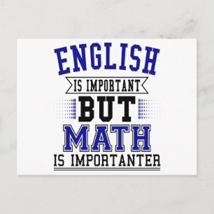Carte Postale L'anglais est important mais les maths sont plus i