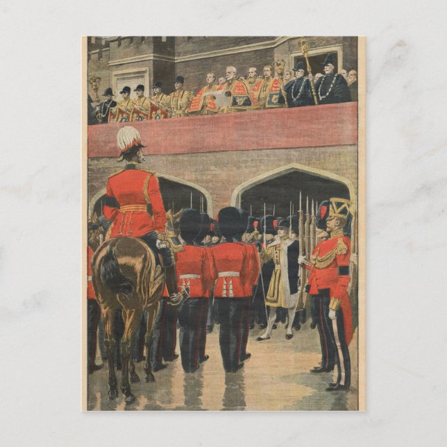 Carte Postale L'Angleterre, proclamation du nouveau Roi George V (Devant)