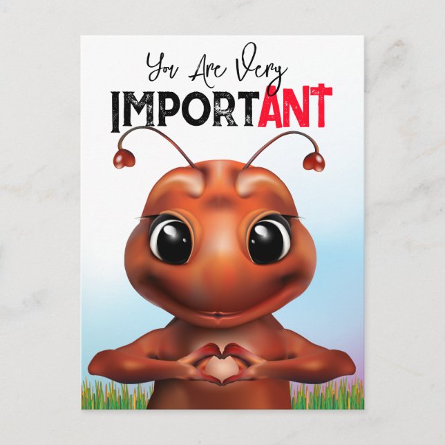 Carte Postale Langue des signes d'anniversaire de fourmi (Devant)