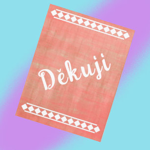 Carte Postale Langue tchèque Merci