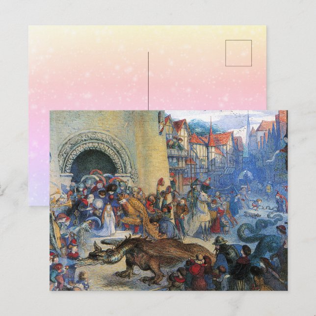 Carte Postale L'anniversaire de la petite princesse Dragon  (Devant / Derrière)