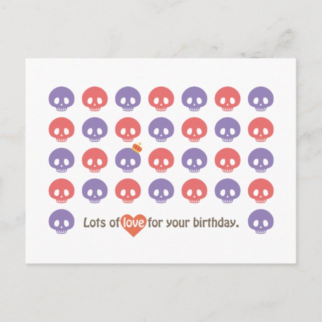 CARTE POSTALE L'ANNIVERSAIRE DE SKULL (Devant)