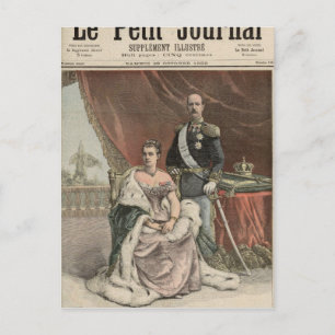 Carte Postale L'anniversaire Mariage d'argent du roi