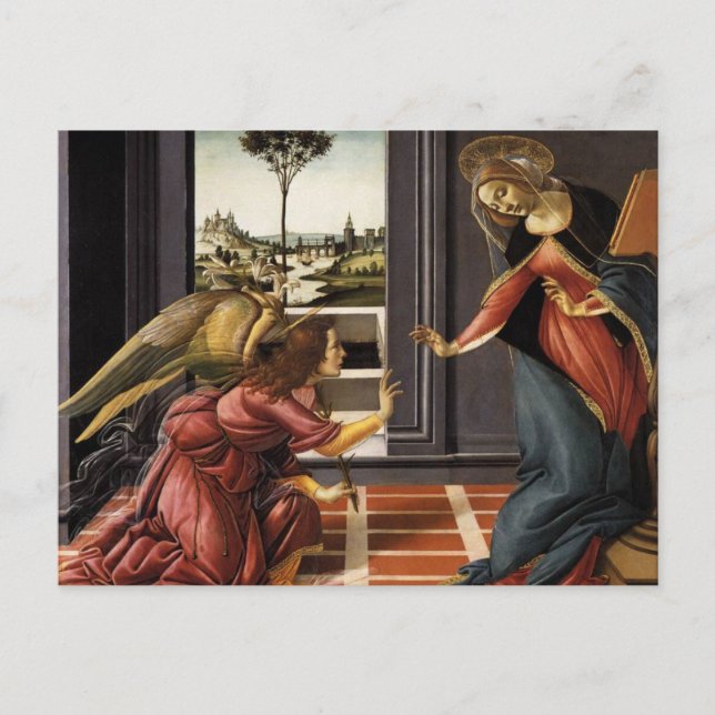 Carte Postale L'Annonciation de Botticelli (Devant)