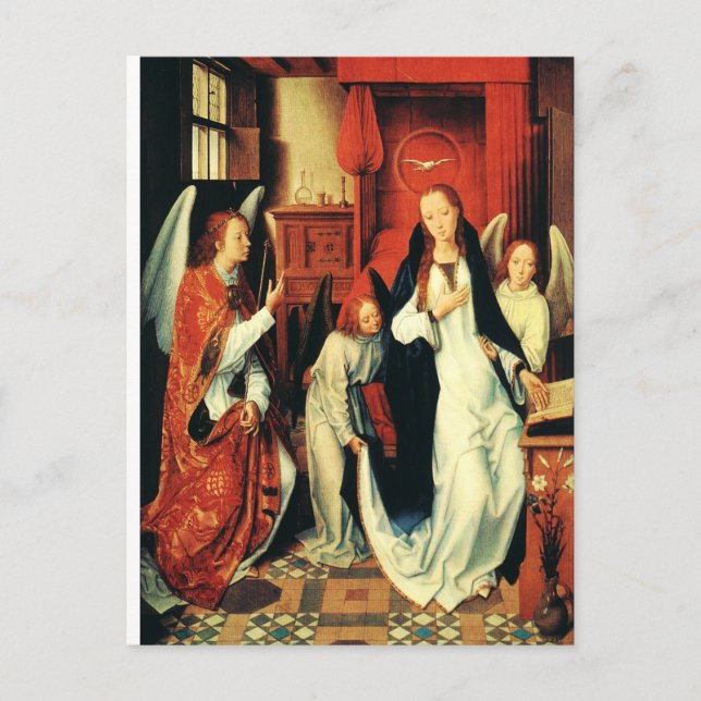 Carte Postale L'Annonciation de la Vierge Marie par Hans Memling (Devant)