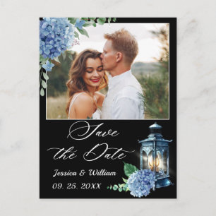 Carte Postale Lanterne d'hydrangea bleue PHOTO Enregistrer la da