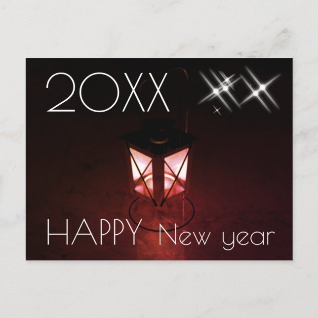 Carte Postale Lanterne festive Bonne Année 2023 (Devant)