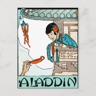 Carte Postale Lanterne magique Vintage Aladdin