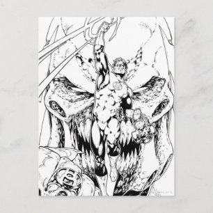 Carte Postale Lanterne verte avec flux de lumière