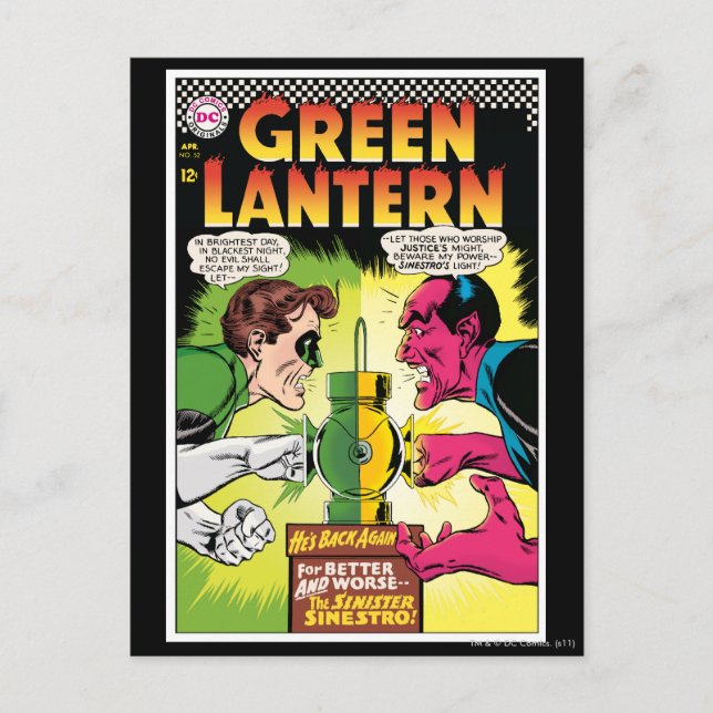 Carte Postale Lanterne verte contre Sinestro (Devant)
