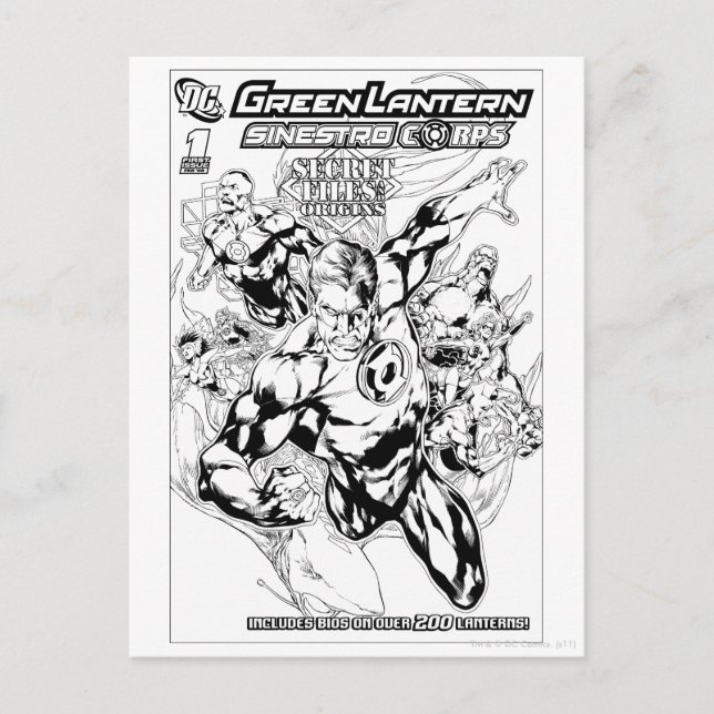 Carte Postale Lanterne verte - Couverture secrète des fichiers e (Devant)