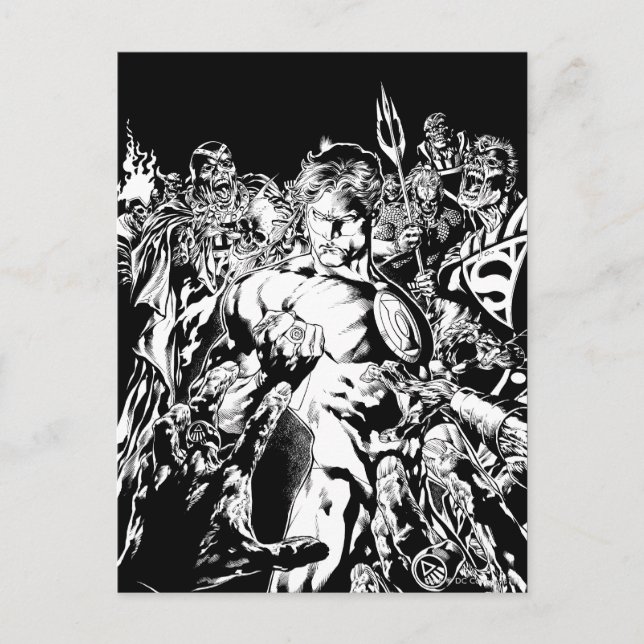 Carte Postale Lanterne verte entourée (Devant)