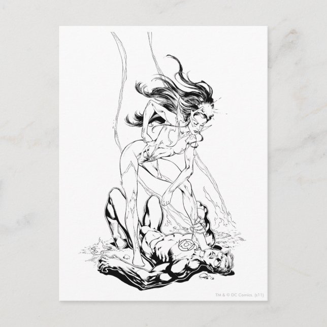 Carte Postale Lanterne verte et saphir étoile (Devant)