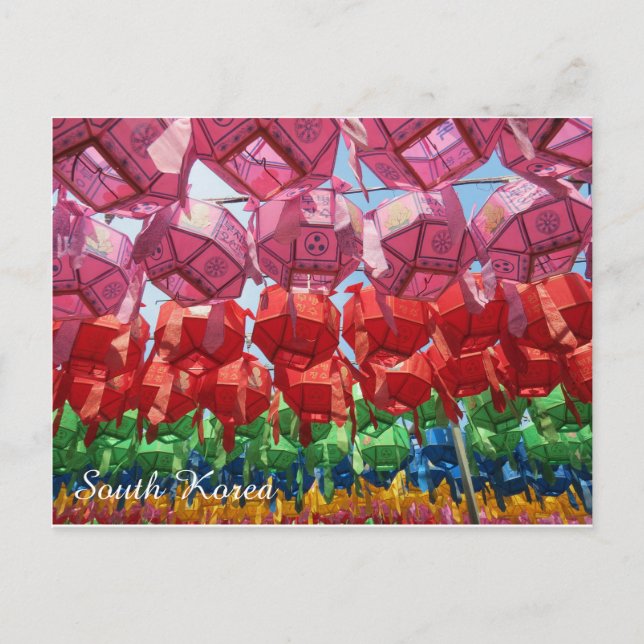 Carte Postale Lanternes bouddhistes sud-coréennes (Devant)