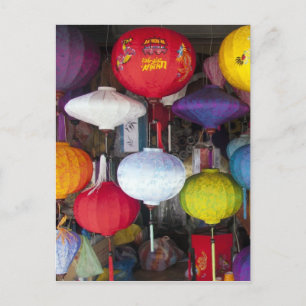 Carte Postale lanternes vietnamiennes colorées