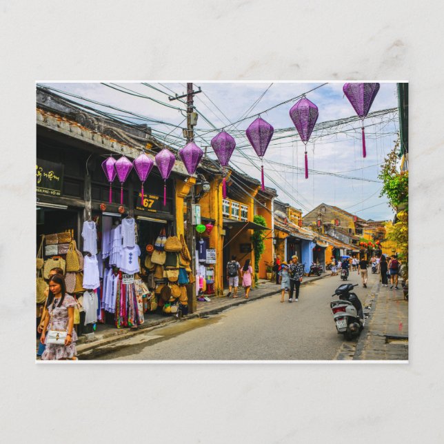 Carte Postale Lanternes violettes à Hoi An (Devant)