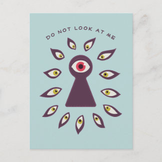 Carte Postale L'anxiété des yeux étoilés paranoïaques