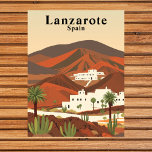 Carte Postale Lanzarote, Espagne Voyage Rétro<br><div class="desc">Découvrez la beauté époustouflante de Lanzarote, en Espagne, avec cette carte postale rétro qui capture les paysages volcaniques spectaculaires de l'île, les villages côtiers dynamiques et les plages immaculées. Connue pour son terrain unique en forme d'activité volcanique, Lanzarote offre un mélange d'aventure et de détente. Des vues aliens du parc...</div>