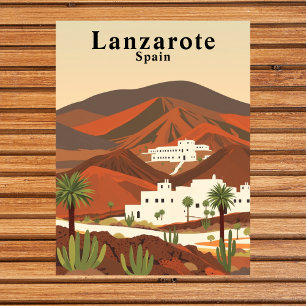 Carte Postale Lanzarote, Espagne Voyage Rétro