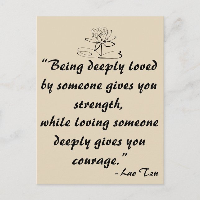 Carte Postale Lao Tzu Love Citation Postcard (Devant)
