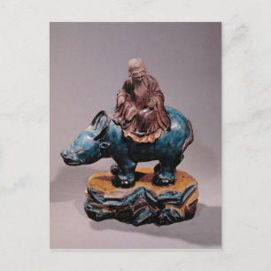 Carte Postale Lao-Tzu sur sa dynastie Buffalo, Qing