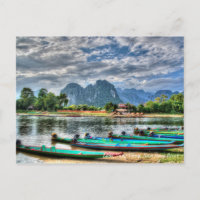 Laos, Vang Vieng, Nam Song River