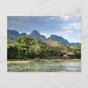 Carte Postale Laos, Vang Vieng, Nam Song River