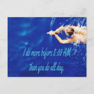 Carte Postale Lap Swim Team Motivational Inspiration