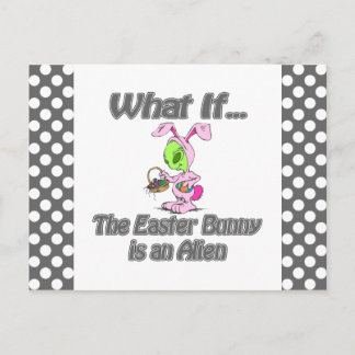 Carte Postale lapin alien