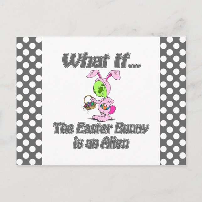 Carte Postale lapin alien (Devant)