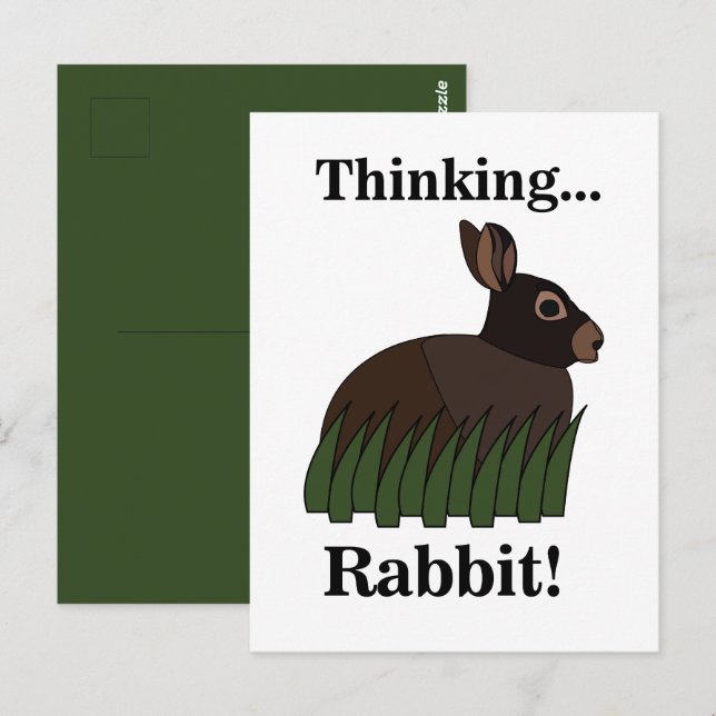 Carte Postale Lapin Animal Mignon Bunny (Devant / Derrière)