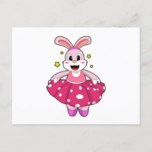 Carte Postale Lapin au ballet danse