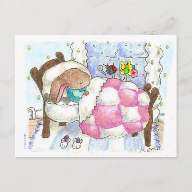 Carte postale Lapin avec Bugs (Devant)