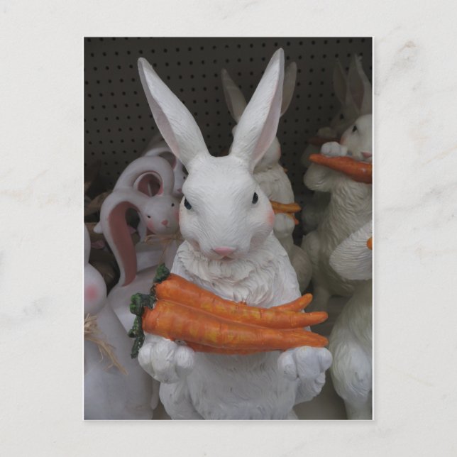 Carte Postale Lapin Avec Carotte (Devant)