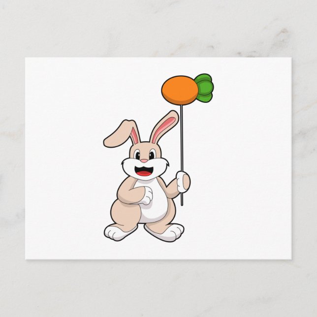 Carte Postale Lapin avec Carotte en Ballon.PNG (Devant)