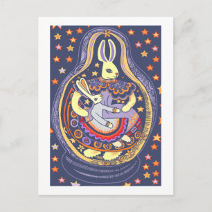 Carte Postale Lapin Babooshka