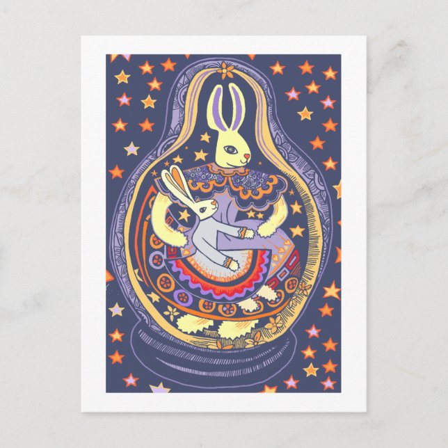 Carte Postale Lapin Babooshka (Devant)