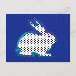 Carte postale "lapin bleu foncé"